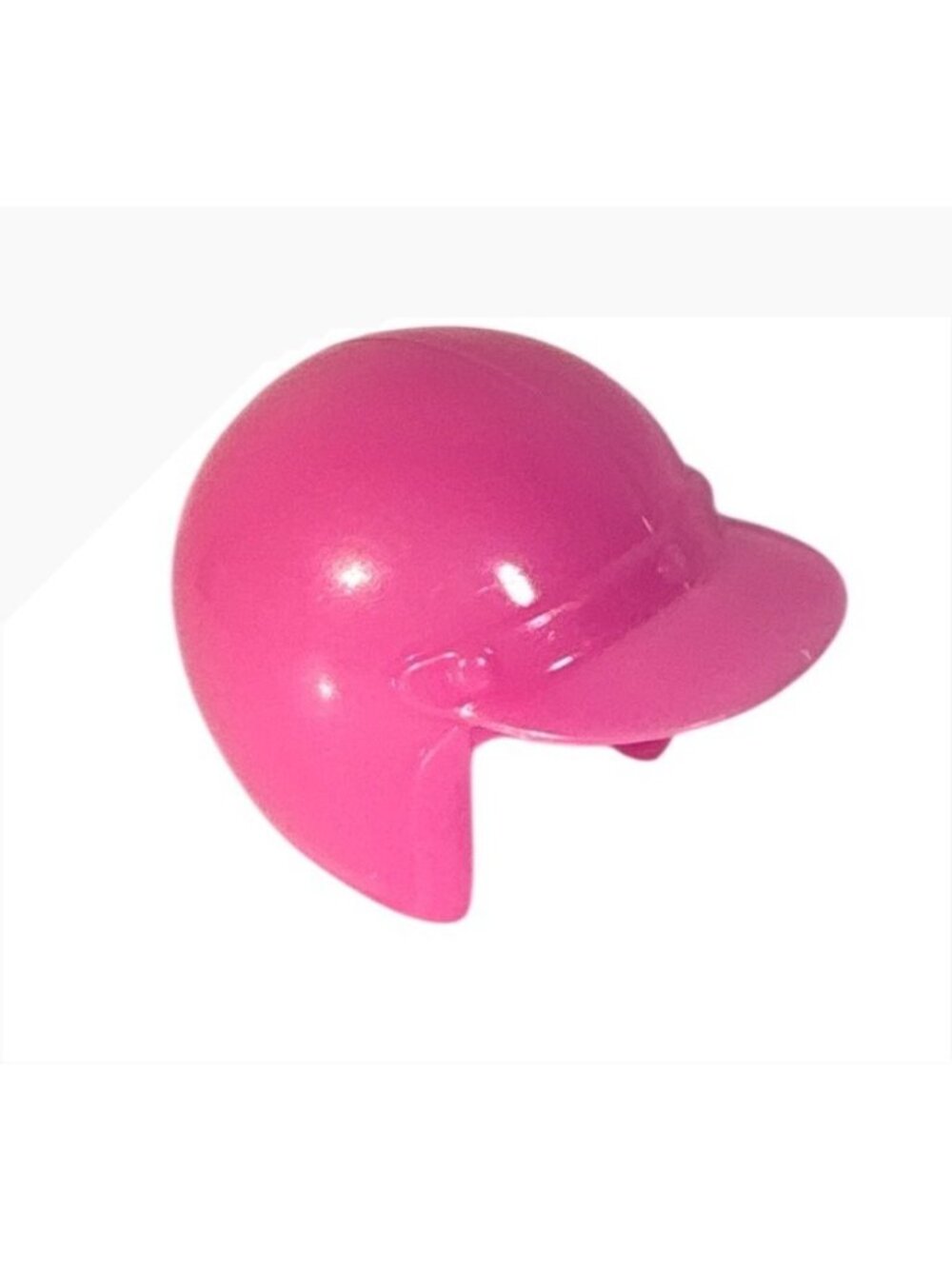 Miniature Pink Plastic Helmet For Dolls Or Figurines